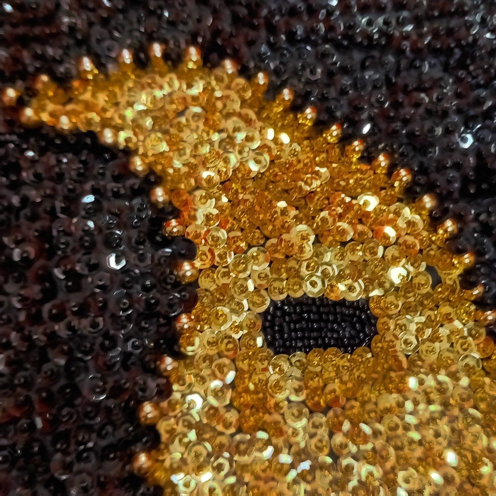 NEW NOS Beaded & Sequin Dressy Vest Celestial Moon/Stars Vest - Picture 6 of 12